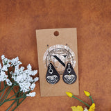 Tear Drop Earrings with Heart Charm