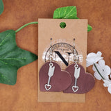Heart Earrings with Arrow Charm