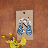 Tear Drop Earrings with Heart Charm