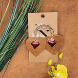 Heart Earring with Heart Charm