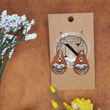 Tear Drop Earrings with Heart Charm