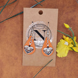 Tear Drop Earrings with Heart Charm