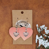 Heart Earring with Heart Charm