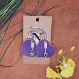 Heart Earrings with Arrow Charm