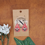 Tear Drop Earrings with Heart Charm