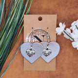 Heart Earring with Heart Charm
