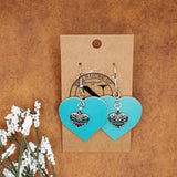 Heart Earring with Heart Charm