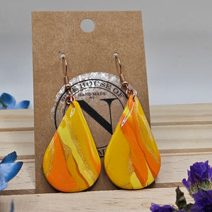 Sunset Glow Handcrafted Polymer Clay Earrings