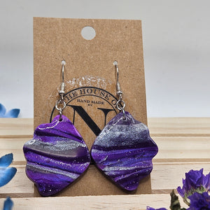 Galaxy Swirl Handcrafted Polymer Clay Earrings