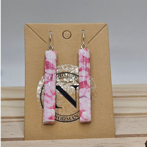 Pink Marble Handcrafted Polymer Clay Earrings