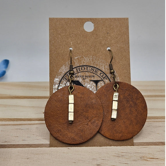 Vintage Allure Handcrafted Leather Earrings