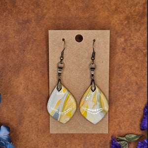 Golden Sunrise Handmade Polymer Clay Earrings