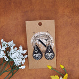 Tear Drop Earrings with Heart Charm
