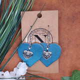 Heart Earring with Heart Charm