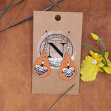 Tear Drop Earrings with Heart Charm