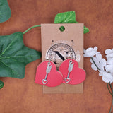 Heart Earrings with Arrow Charm